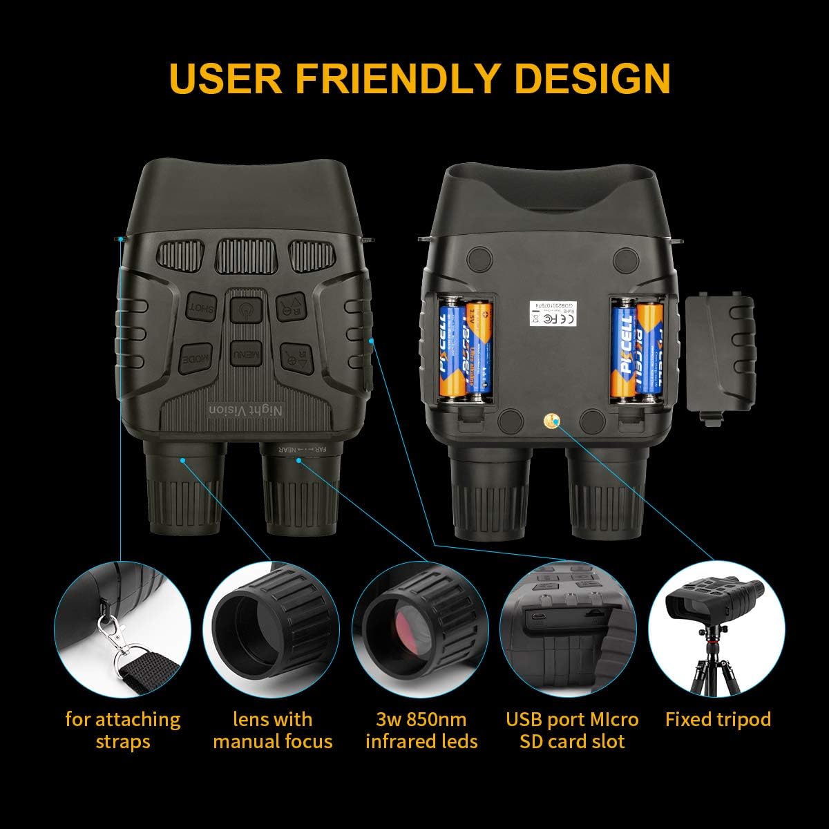 Digital Infrared Night Vision Binoculars with 32G Memory Card G113555