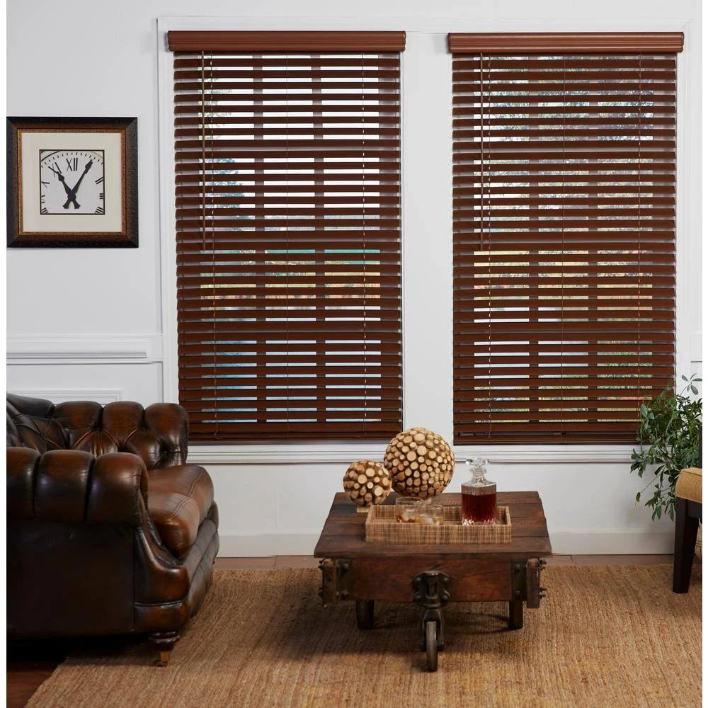 Dark Oak 2in. Cordless Faux Wood Blind Z31137