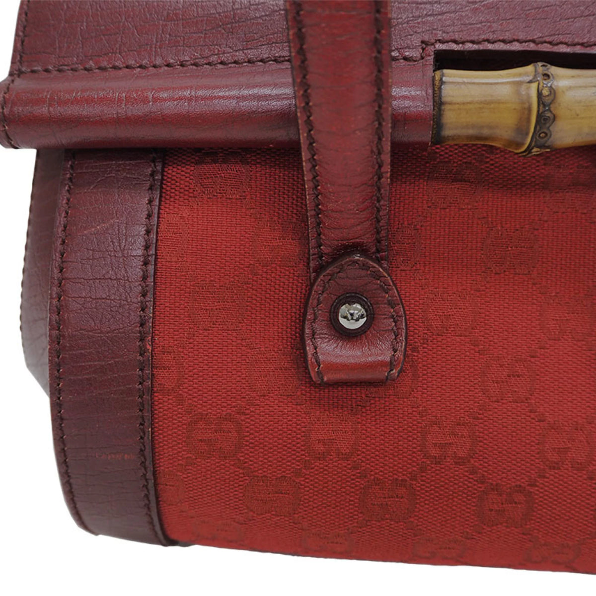 Pre-Owned Canvas Bamboo Handbag K611456