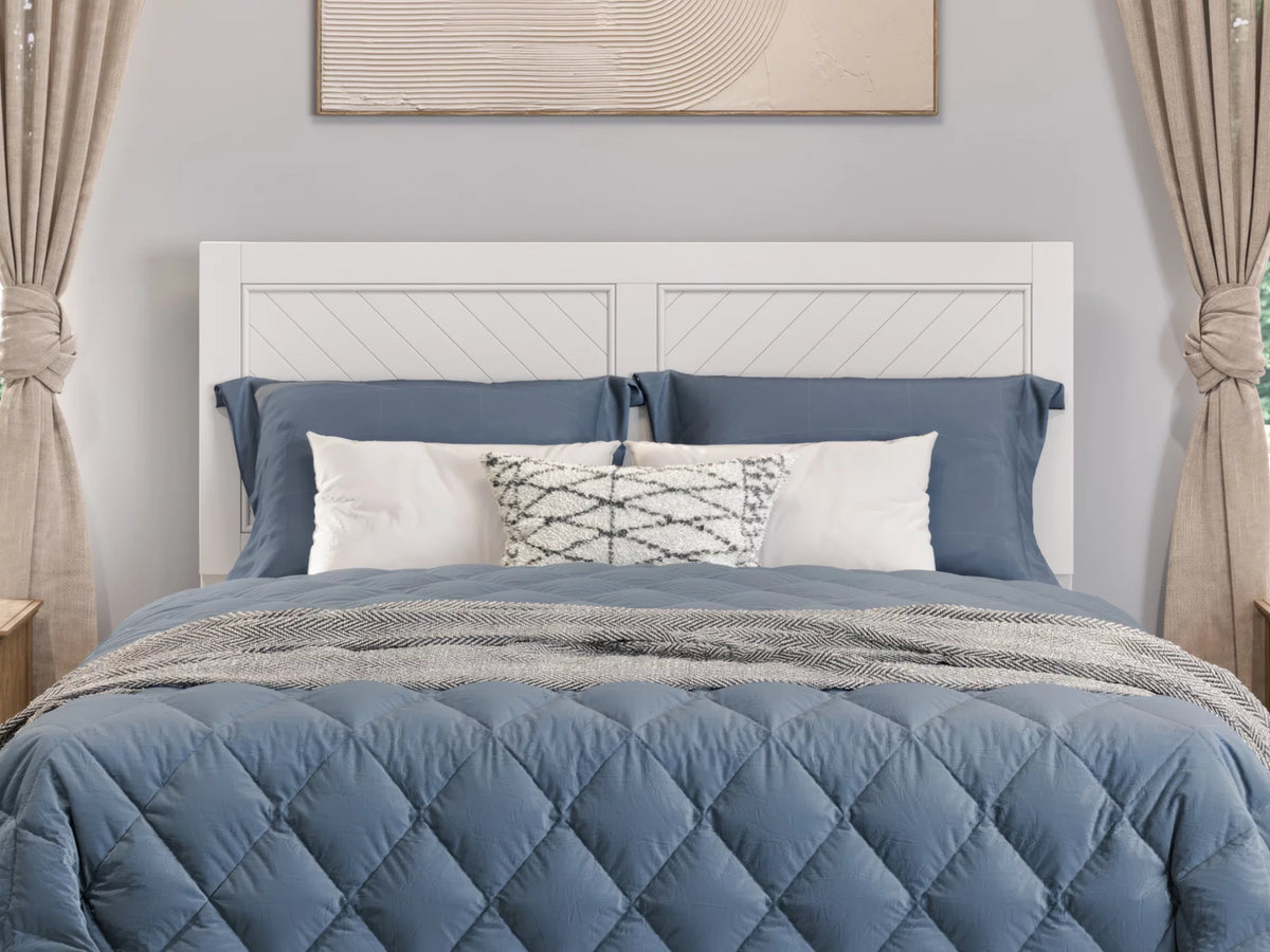 White Solid Wood King Headboard K25271