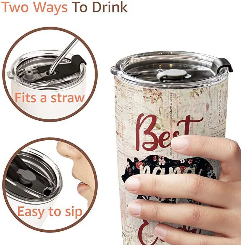 Stainless Steel Bear Tumbler 20oz C1031