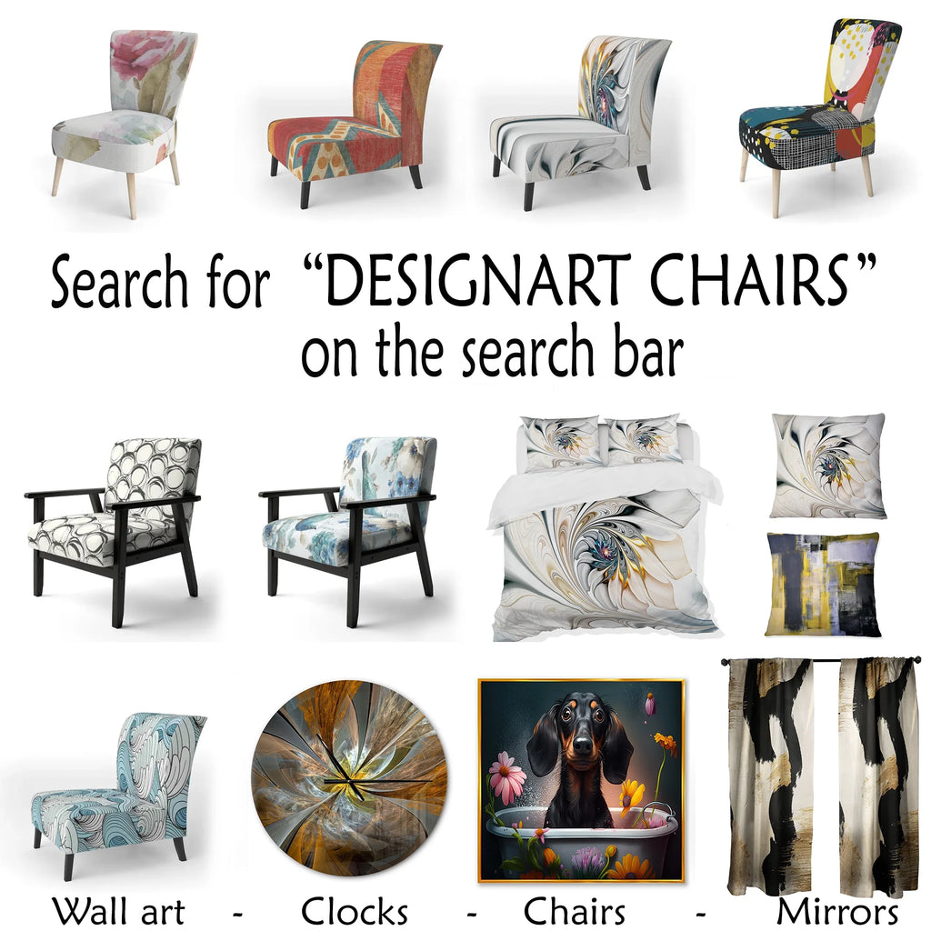 Upholstered Floral Accent Chair T88885