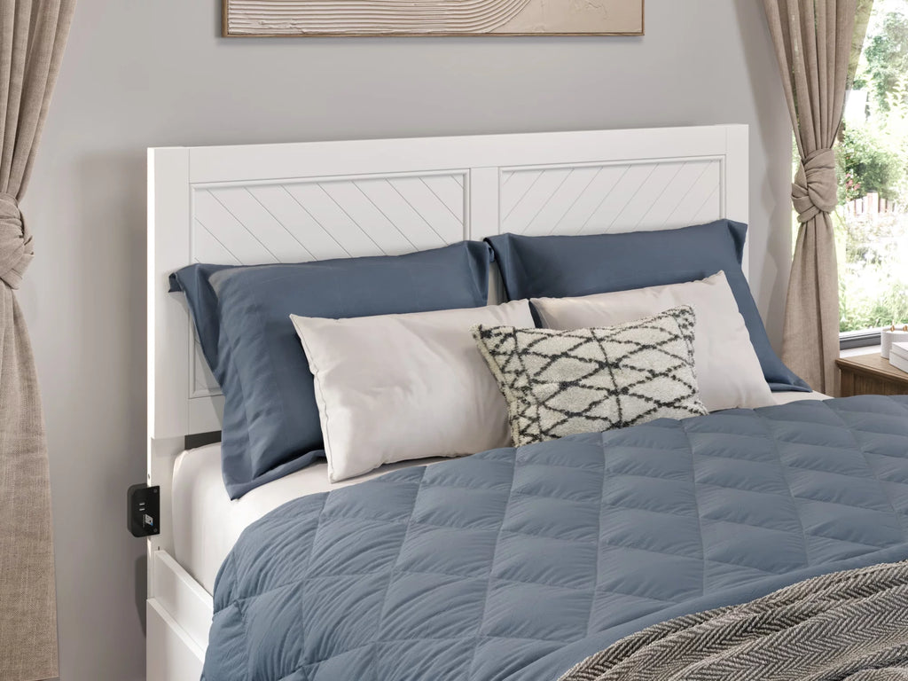 White Solid Wood King Headboard K25271