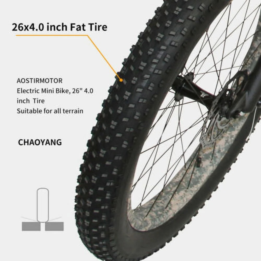 749W 48V 13AH Electric Mountain Bike with Rack T22825