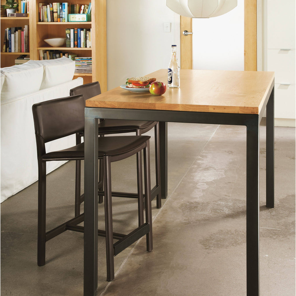 White Parsons Counter Table with White Quartz Top L737