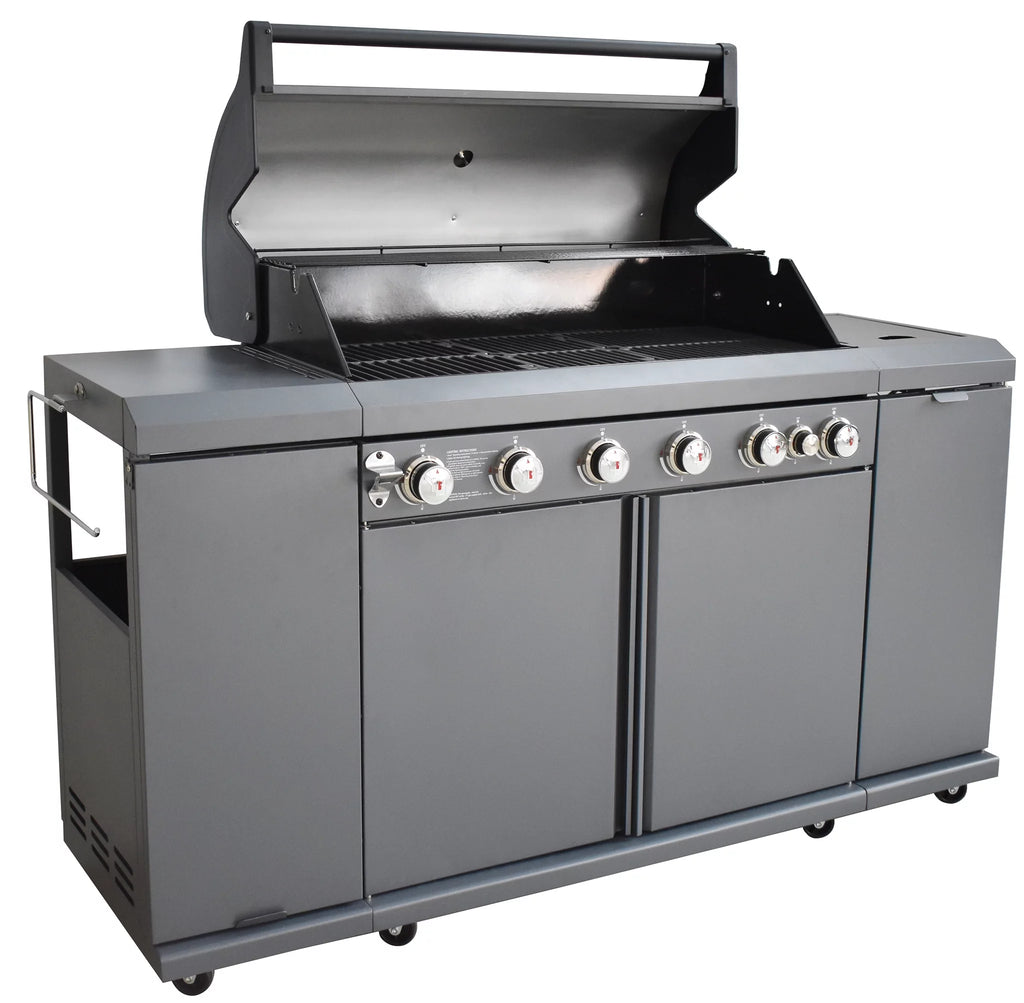6 Burner Propane Gas Grill and Kitchen Island X60885