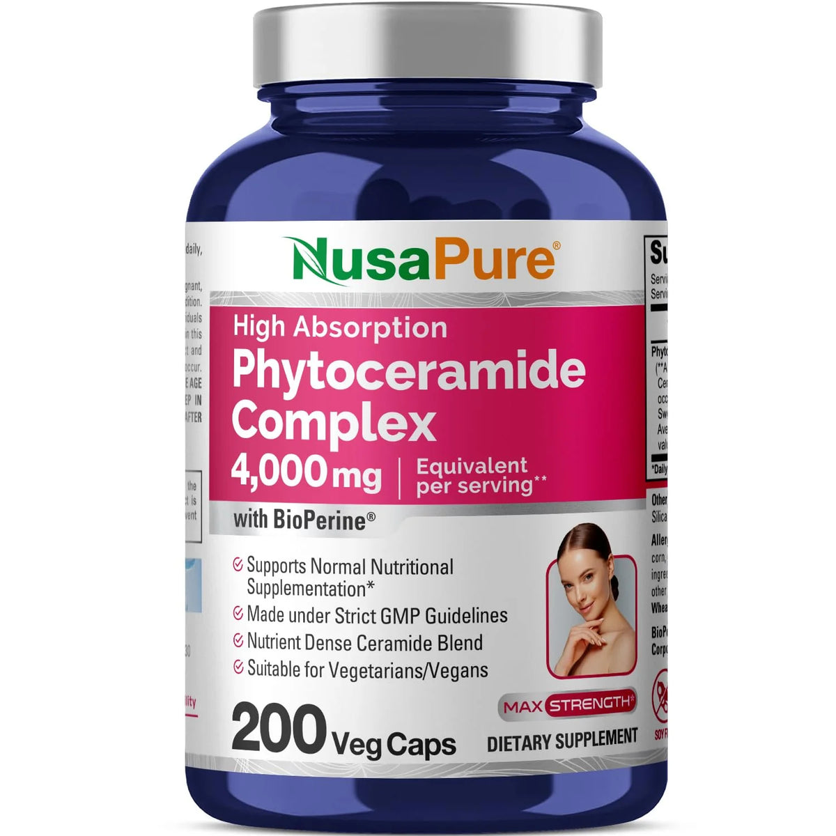 4000mg Phytoceramide Complex 200 Veggie Capsules H627