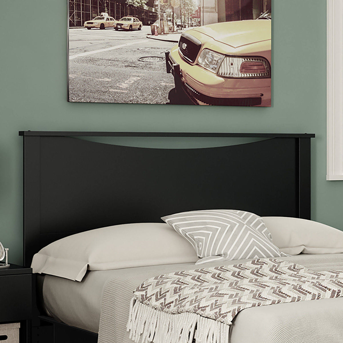 Pure Black Full/Queen Headboard F312994