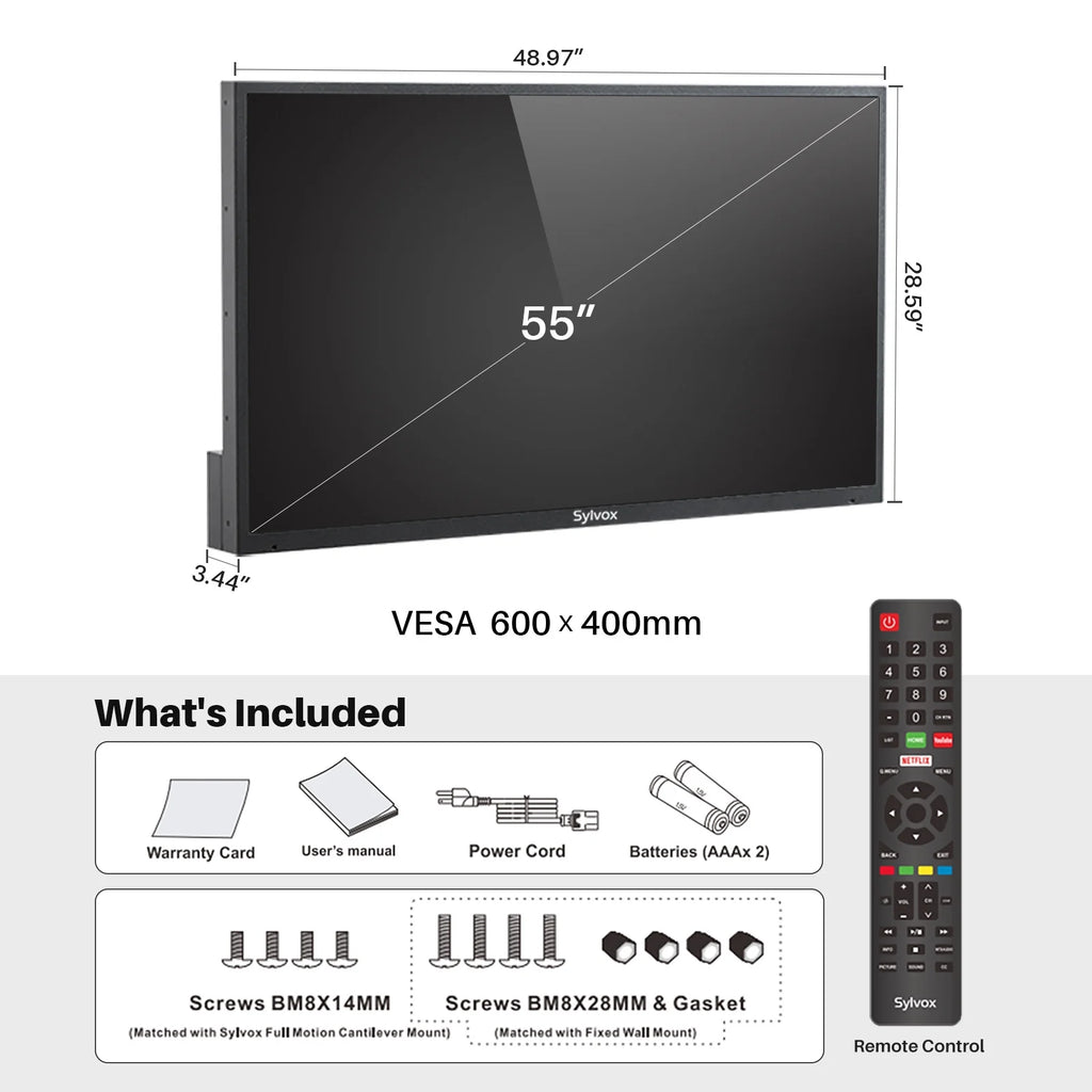 55 inch 4K LED Waterproof Outdoor TV Y725111