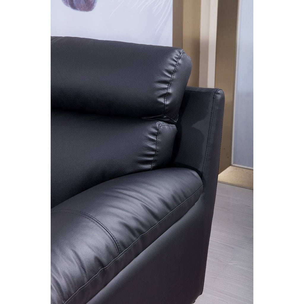 White Leather Accent Chair P61694