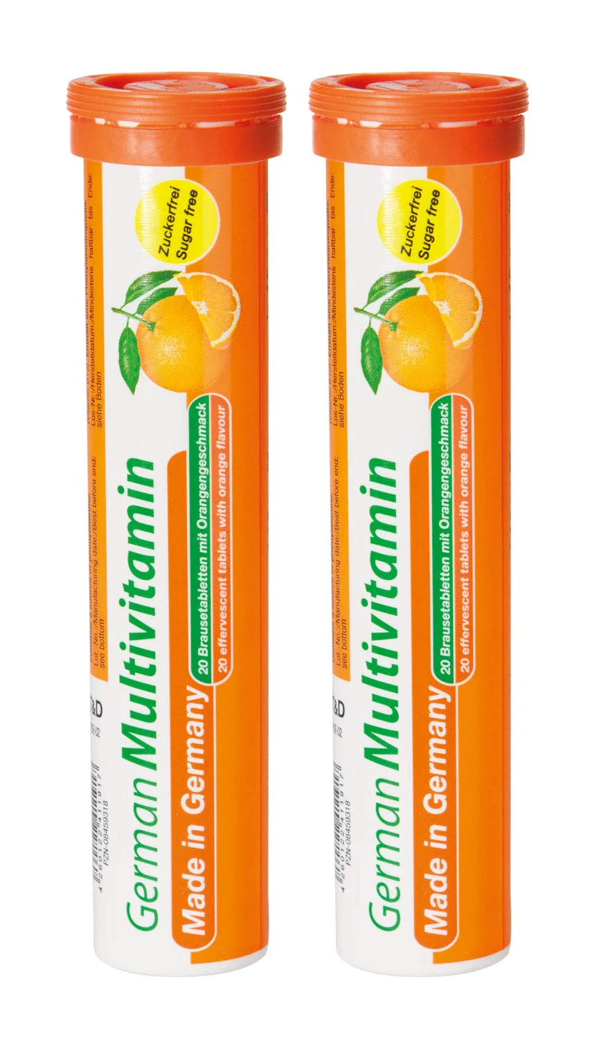 Multivitamin 10 Vitamins 40 Vegan Effervescent Tablets Orange Flavor I95441