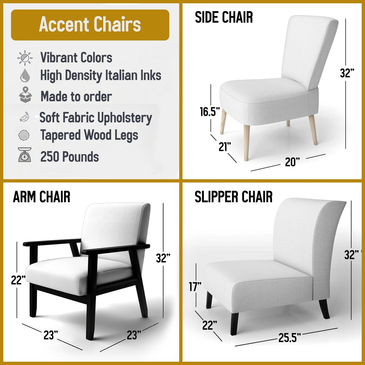 Upholstered Floral Accent Chair T88885