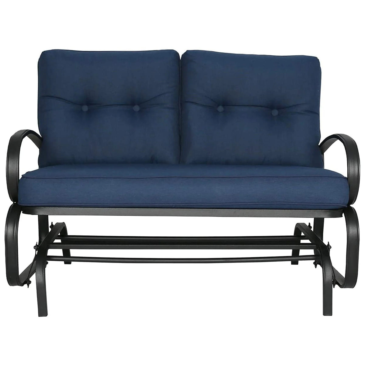 Navy Outdoor Loveseat Patio Swing Glider Bench H2872