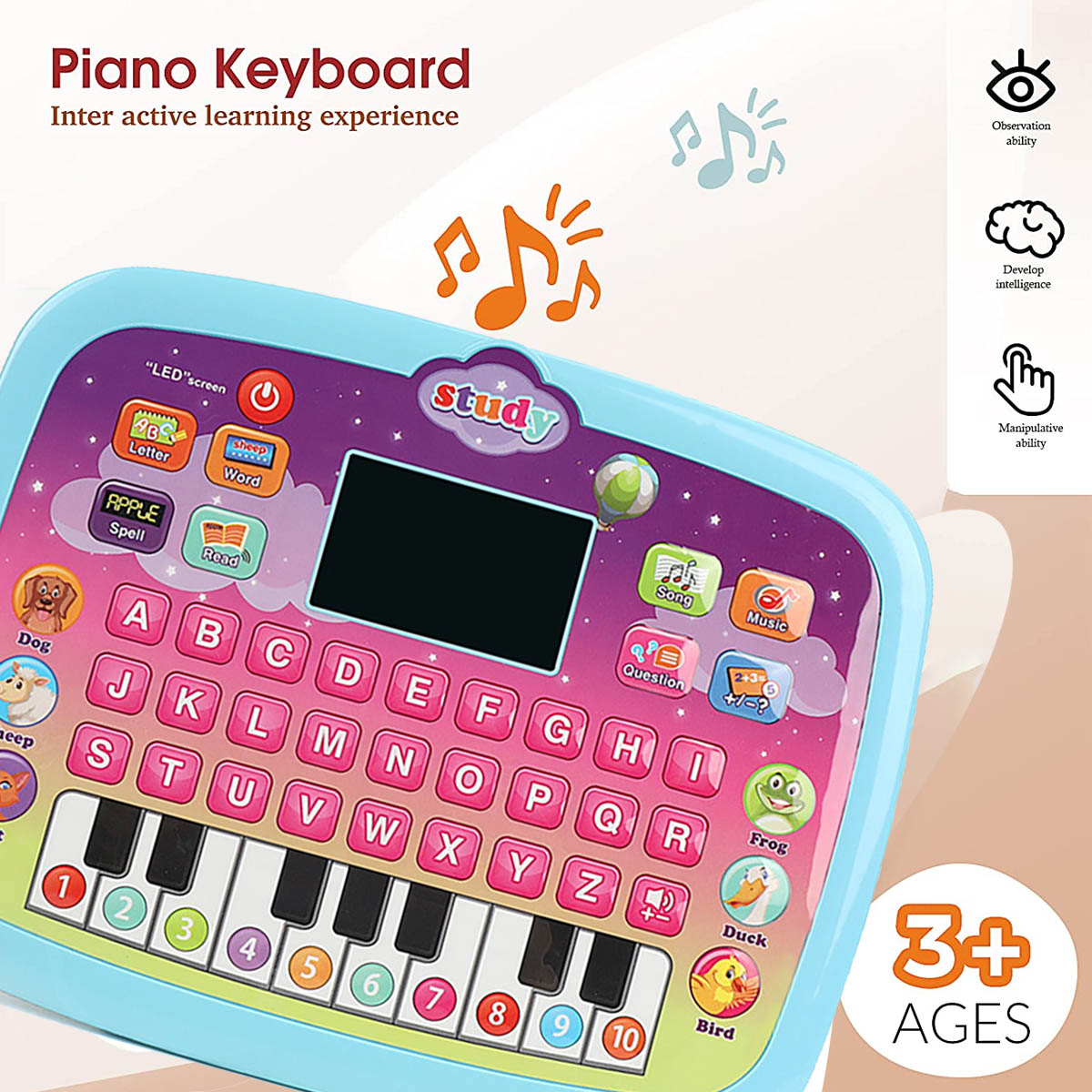 Kid Tablet Toddler Learning Pad Educational Toys X93317