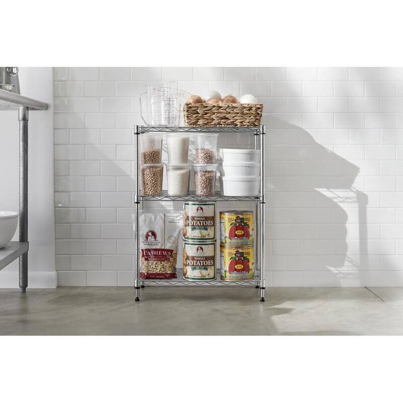 3-Tier Steel Wire Shelving Unit F101