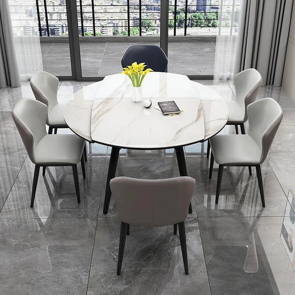 Light Luxury Rotating Rectangular Dining Table and Chair Set W159159