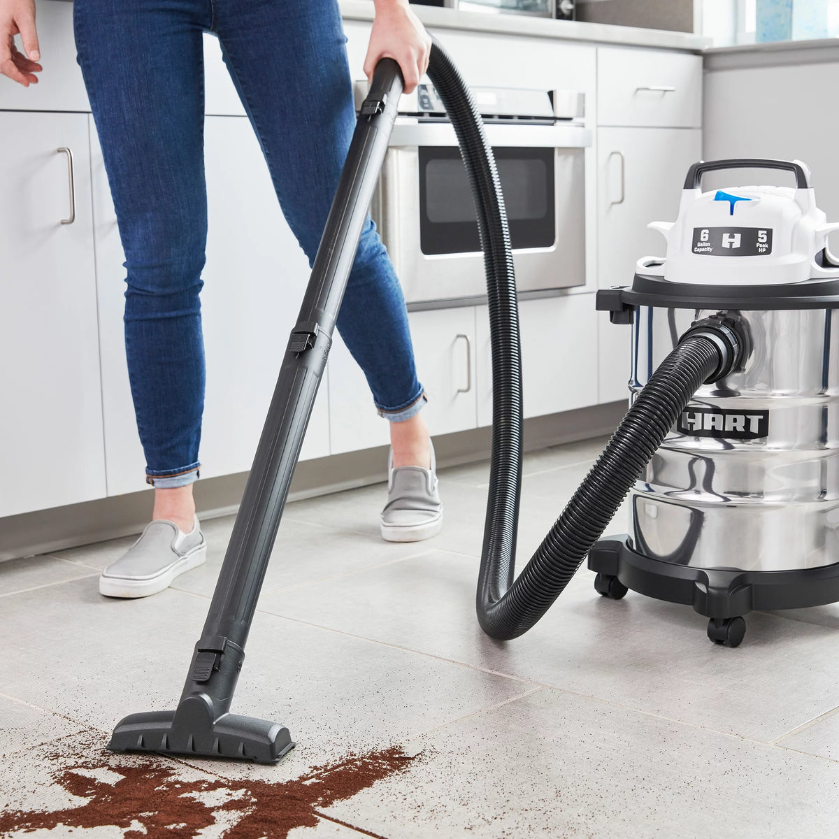 6 Gallon 5 Peak HP Stainless Steel Wet/Dry Vacuum X5361