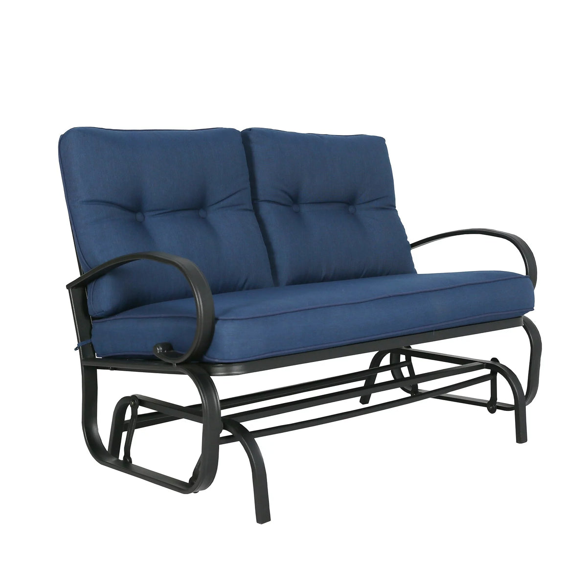 Navy Outdoor Loveseat Patio Swing Glider Bench H2872