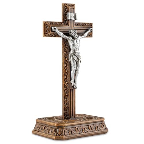 6.45" H Saint Benedict Medal Crucifix with Base H857