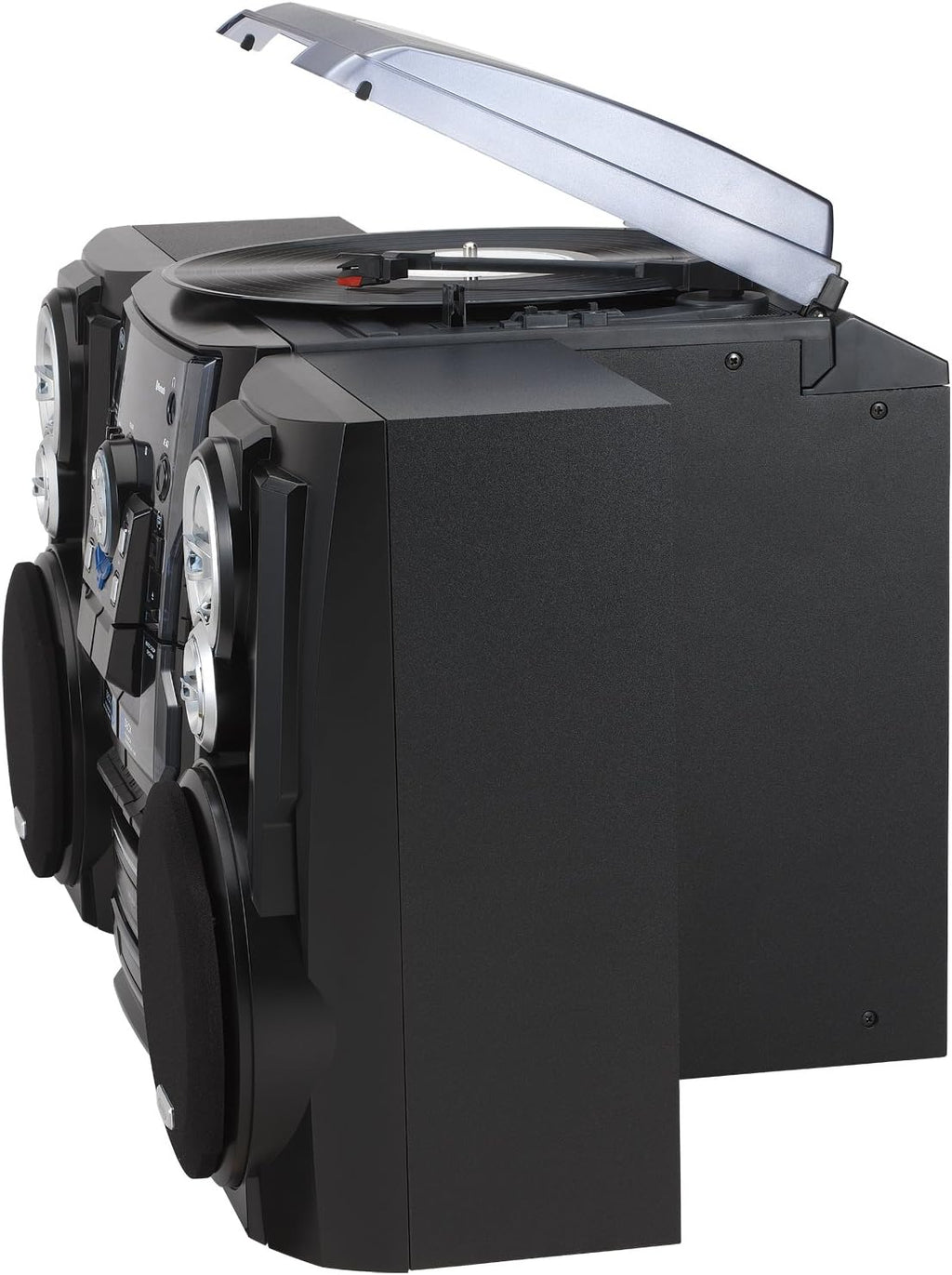 Bluetooth 3-Speed Stereo Turntable and 3 CD Changer with Dual Cassette Deck Y812490
