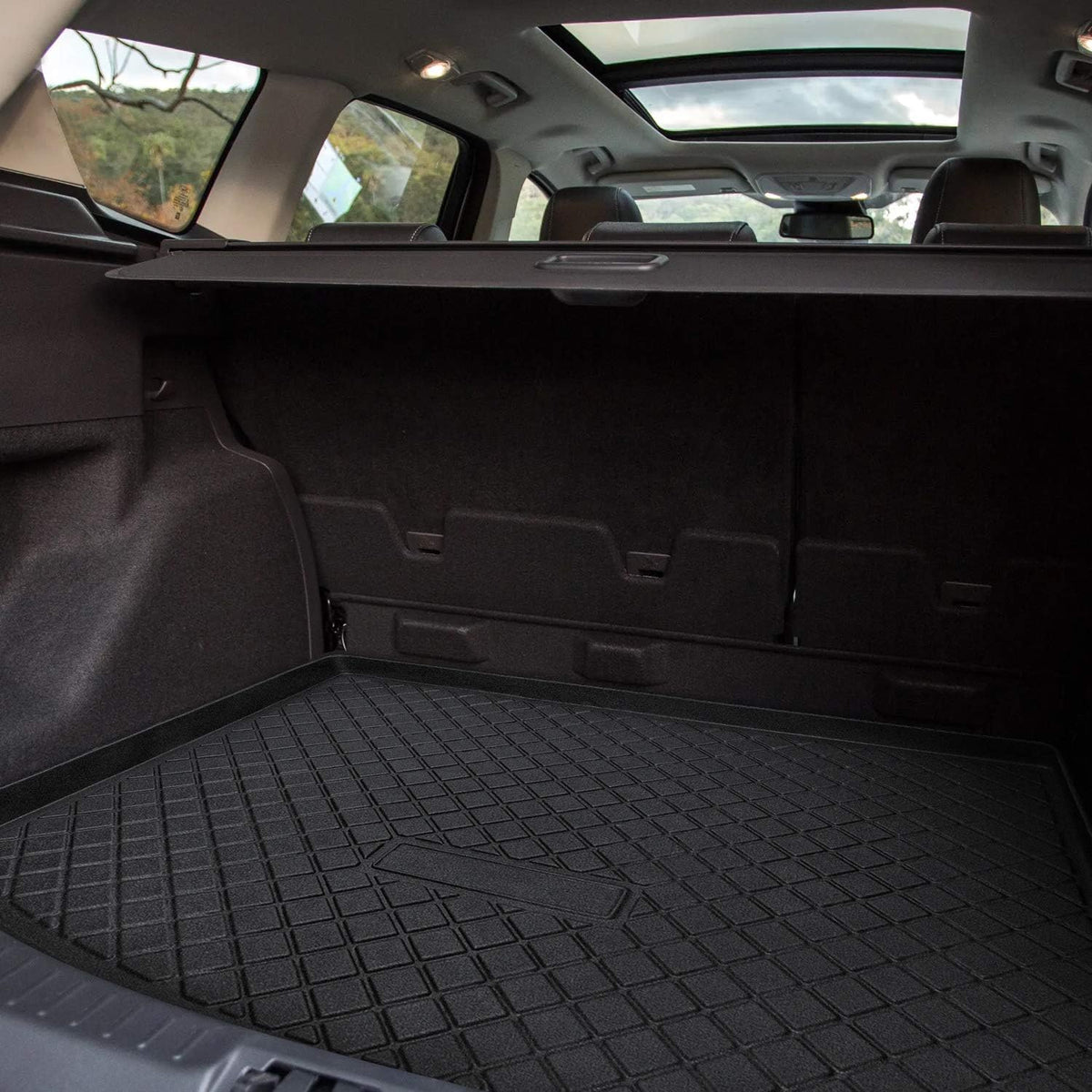 Trunk Cargo Liner Mat Tray, Heavy Duty Waterproof, Custom Fit, Black, Pack of 2 P341475