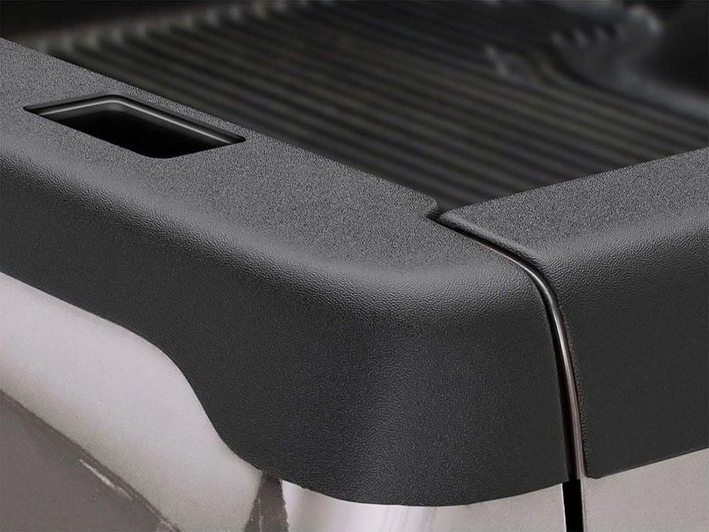 Black Smooth BedRail Caps with Stake Holes, 2-Pc Q2240