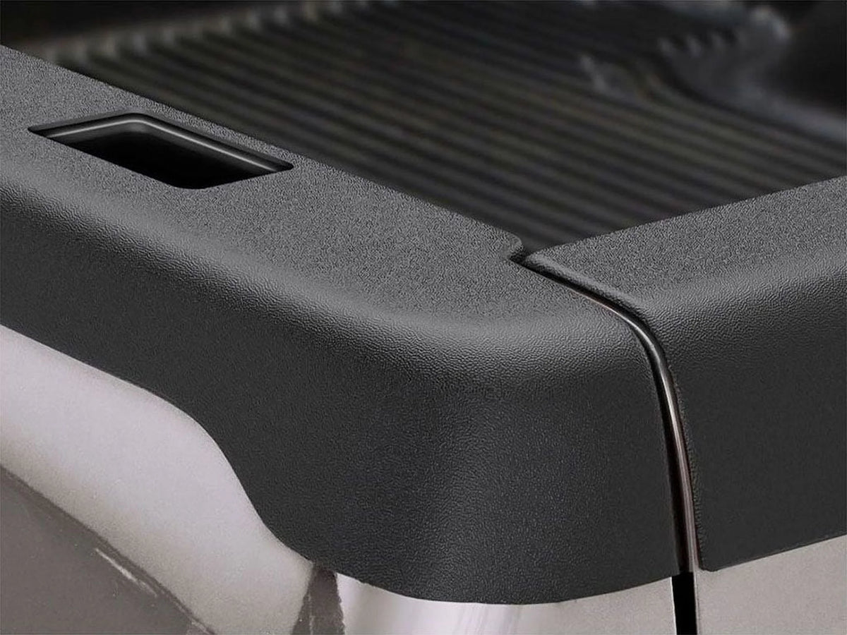 Black Smooth BedRail Caps with Stake Holes, 2-Pc Q2240