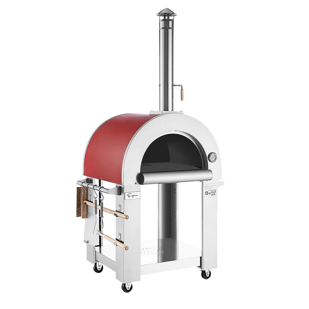 Wood Burning Outdoor Pizza Oven in Stainless Steel S9694