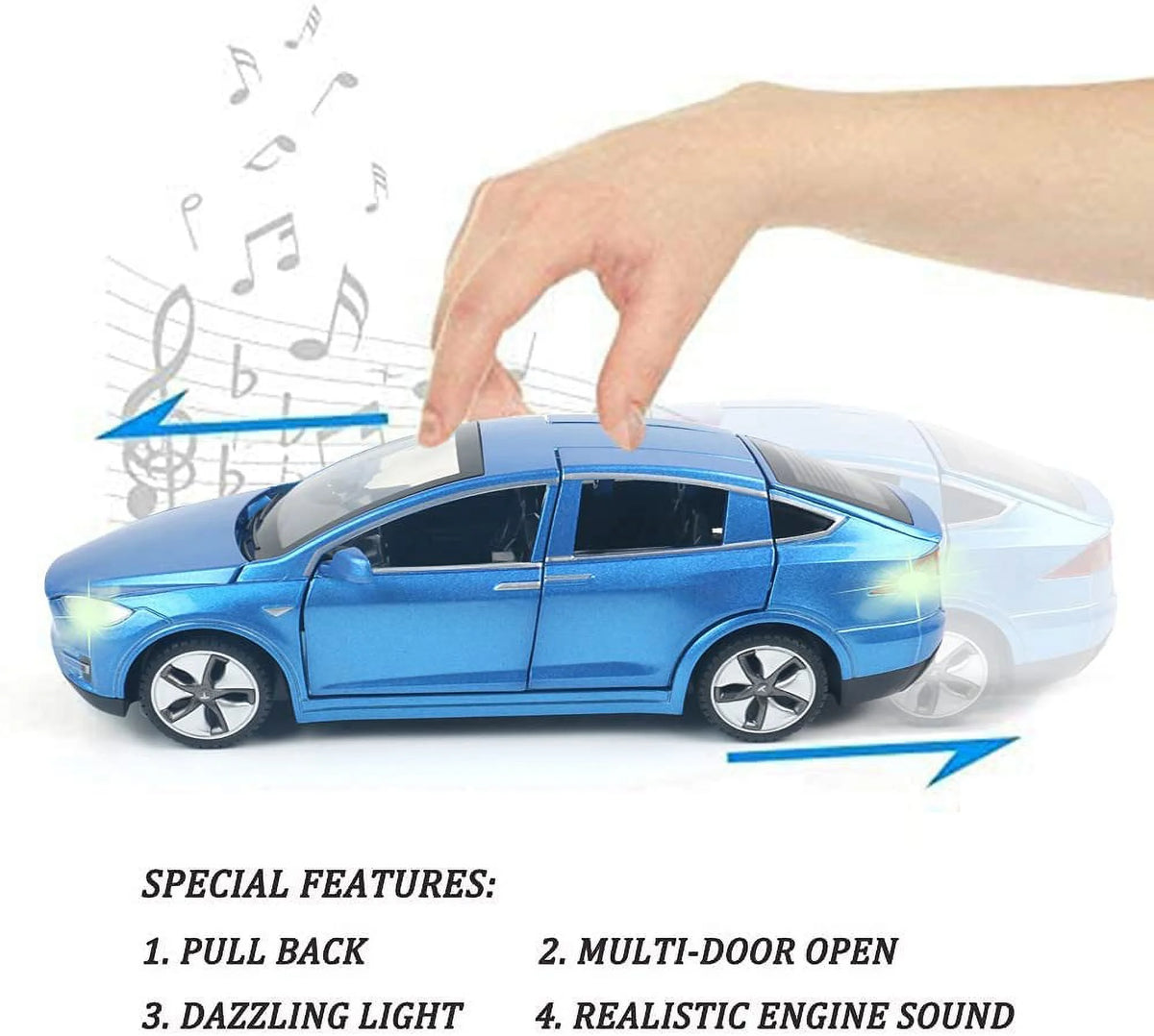 Pearlescent Blue Diecast Model Car U763384