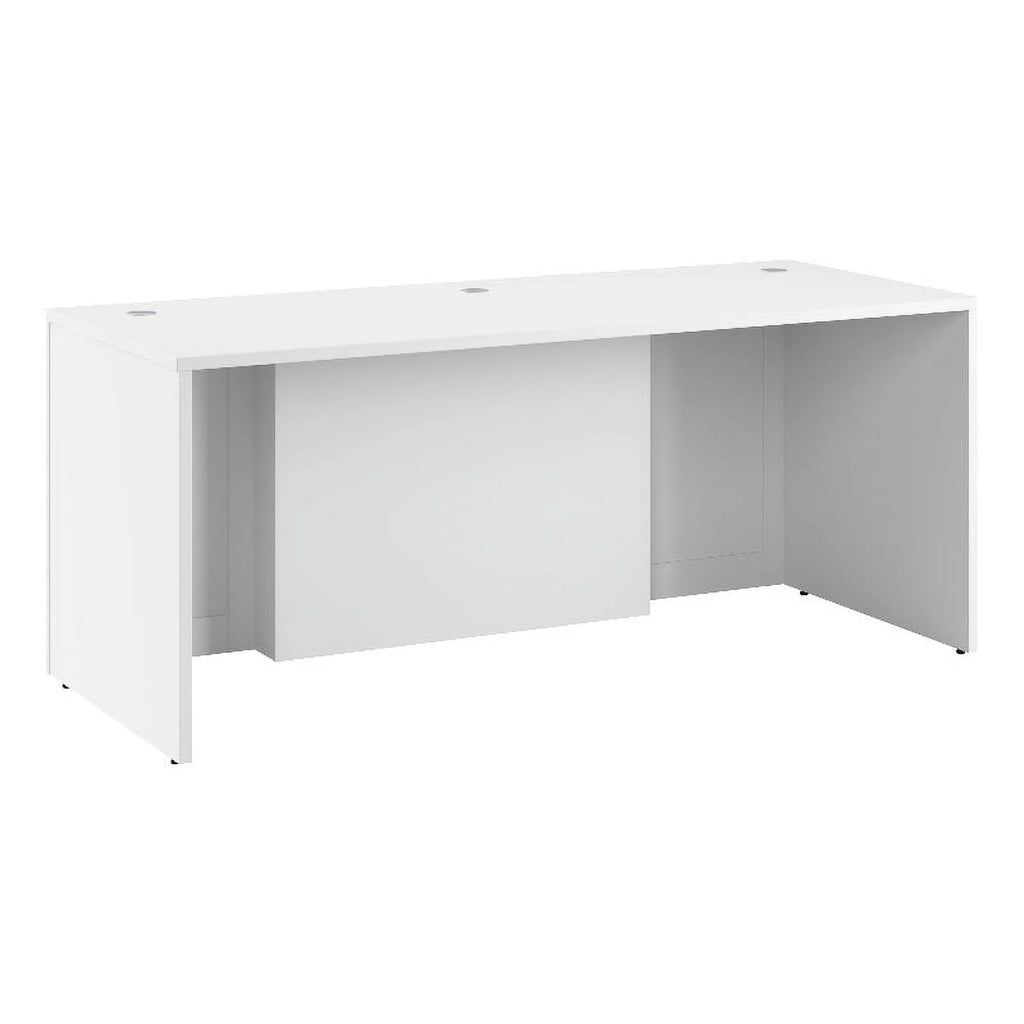 White Engineered Wood Executive Desk H736
