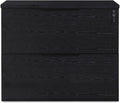 Black Oak 2 Drawer Lateral Filing Cabinet Y279