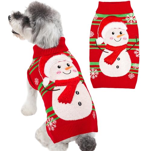 Dog Christmas Sweater with 3D Reindeer Pattern Knitted Pet Clothes F29837