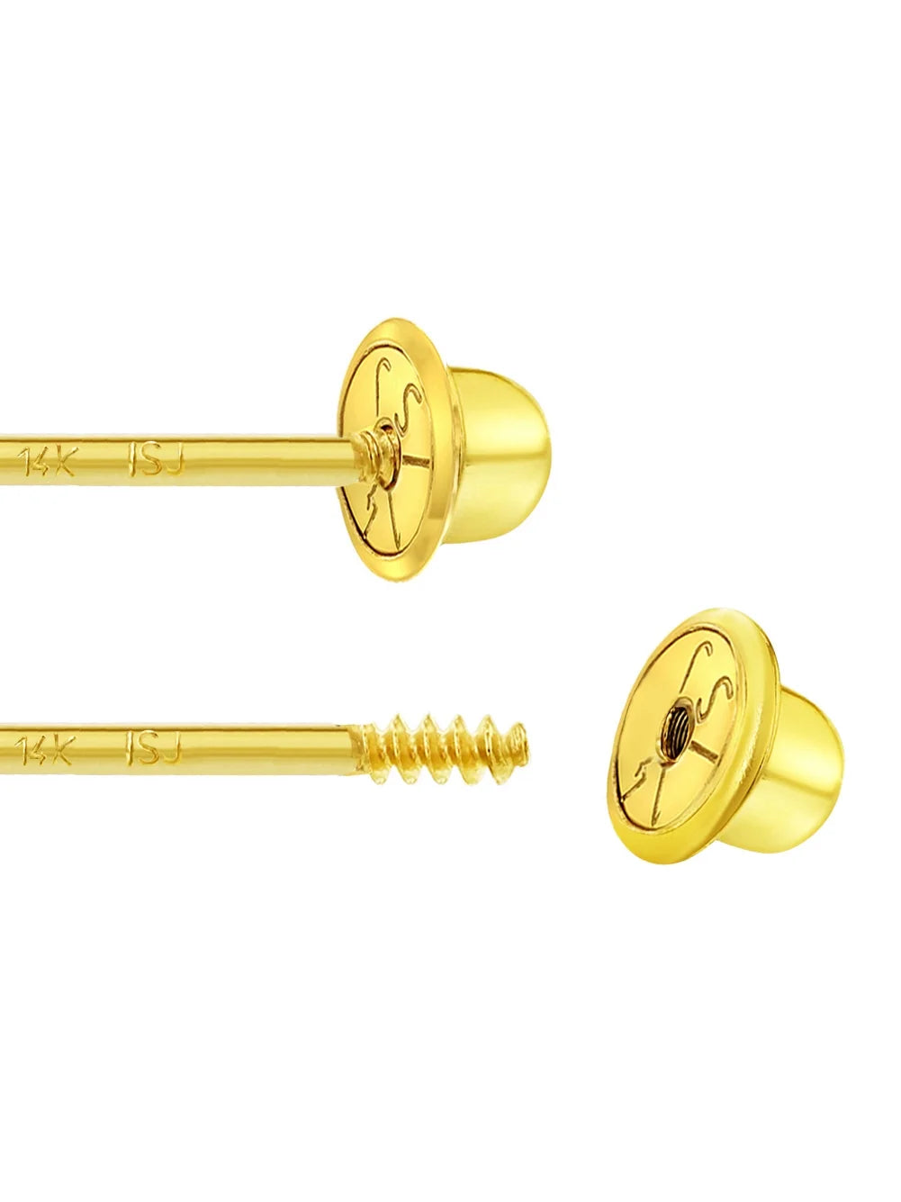 Simulated Amethyst Toddler Earrings Safety Screw Back N33683