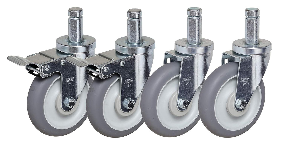 5 Caster Set of 4 for 7/8 ID Square Tubing D312