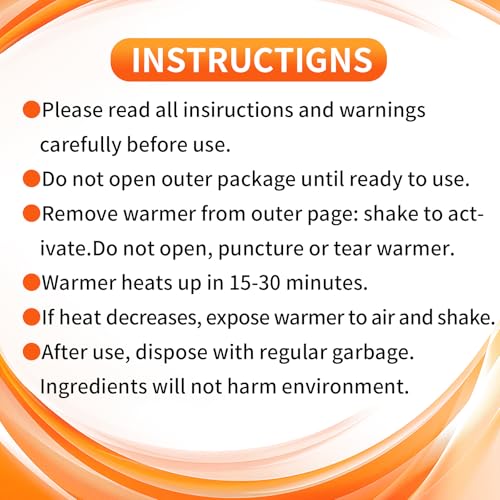 Disposable Hand Warmers 50/100/200 Pack Odorless B86370