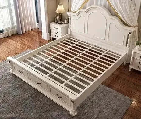 Wooden Bed with Storage and Bedside Tables F179