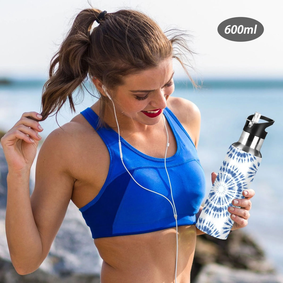20 OZ Stainless Steel Vacuum Insulated Water Bottle with Straw Lid G4473