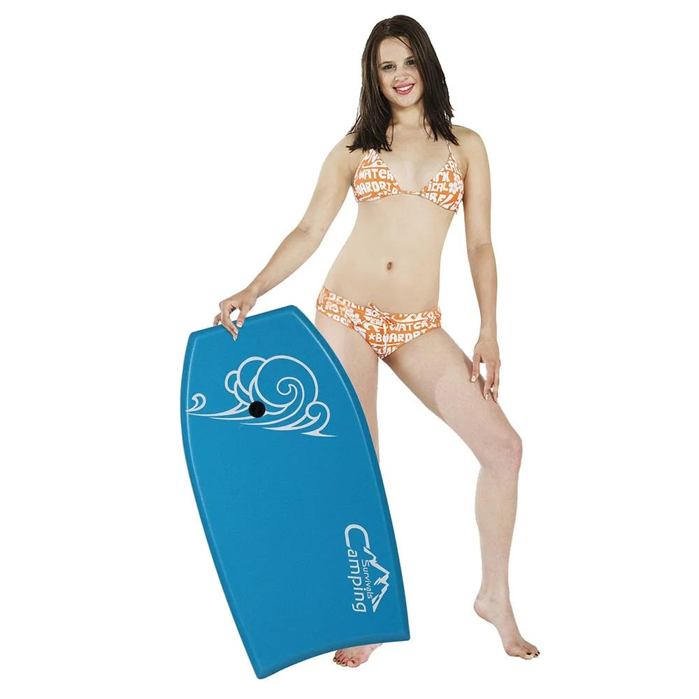 33" Lightweight Bodyboard with EPS Core, XPE Deck, HDPE Slick Bottom, Blue D72558