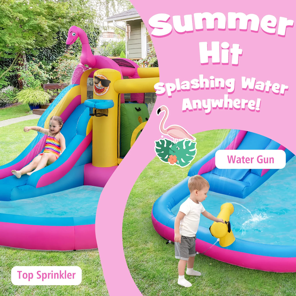 Tropical Inflatable Bounce Castle with Ocean Ball and 735W Blower H726