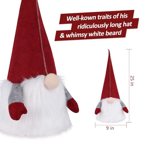 25 Inch Plush Gnome Christmas Tree Topper D714