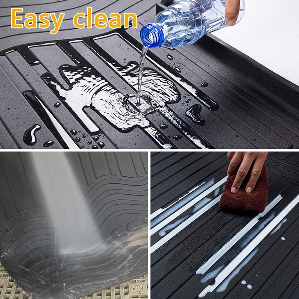 Trunk Cargo Liner Mat Tray, Heavy Duty Waterproof, Custom Fit, Black, Pack of 2 P341475