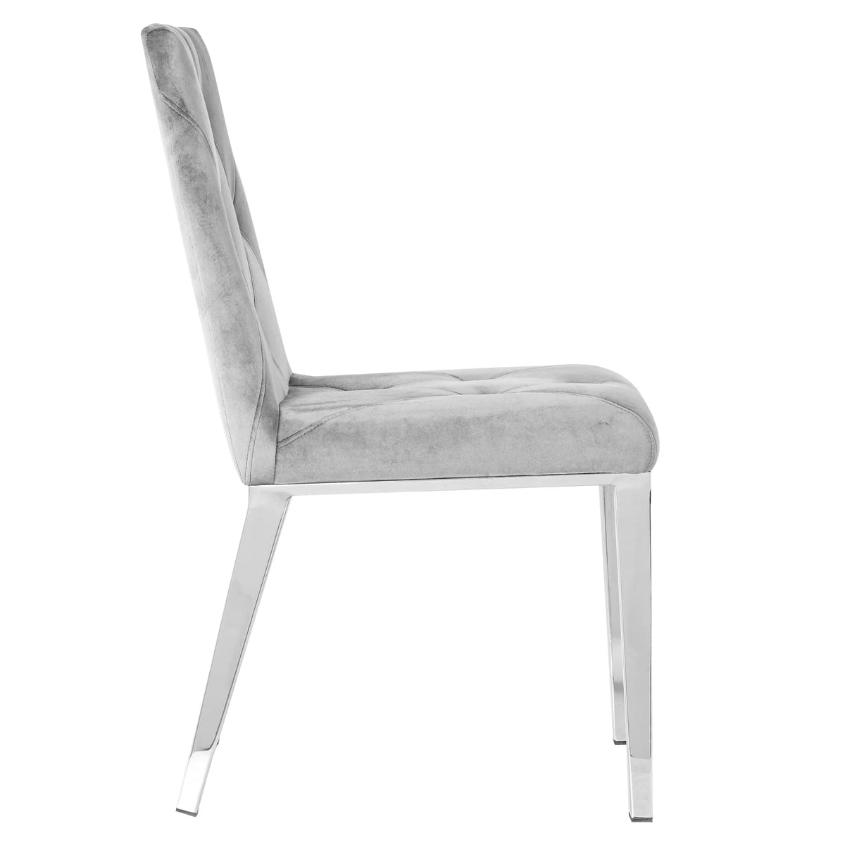 Dark Grey Velvet Dining Chairs Set Of 2 D9182