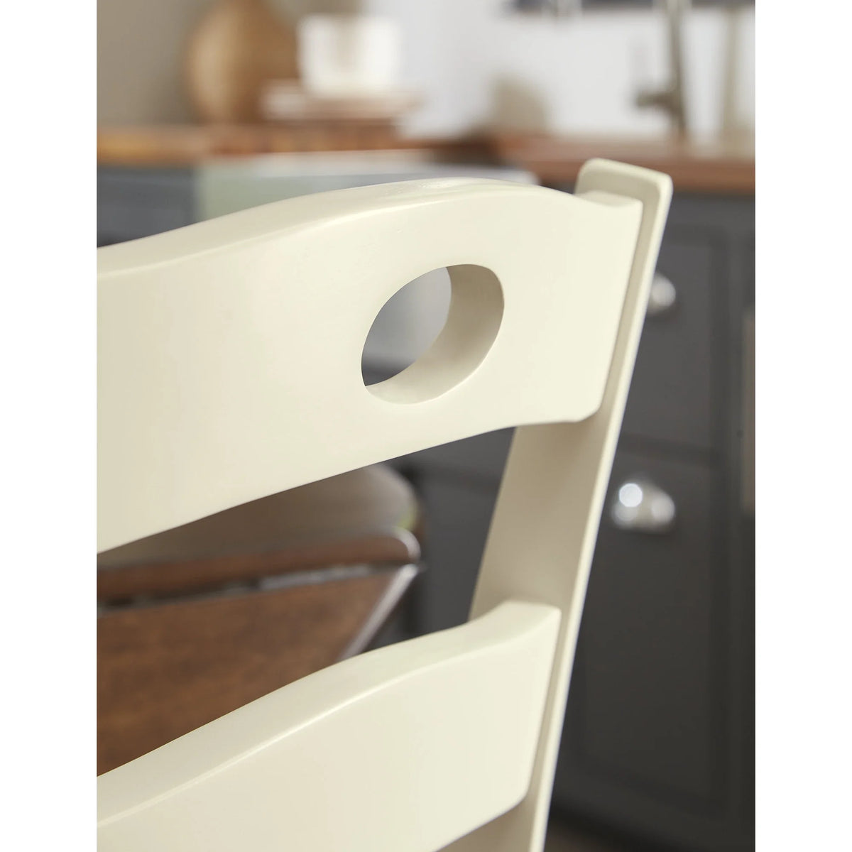 Cream & Brown Ladderback Dining Chair, Set of 2 L78131