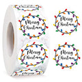 1000 Pcs 1.5 Inch Christmas Stickers (Black) I923