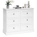 White 6 Drawer Wood Dresser G670179