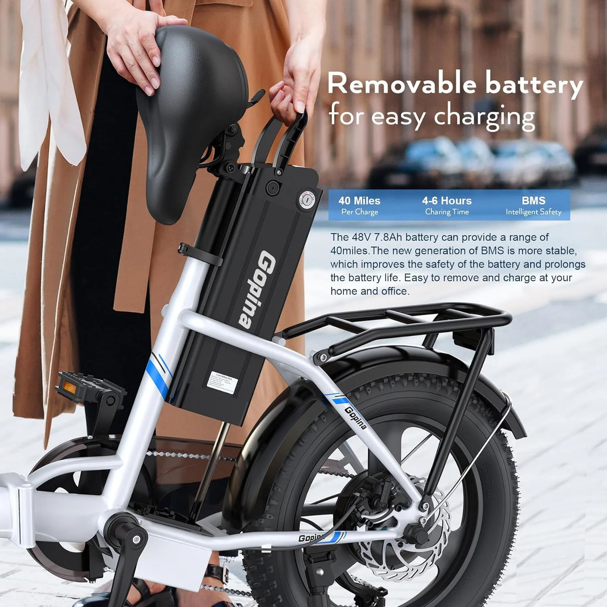 Folding 350W Step-Through Electric Bike K275050