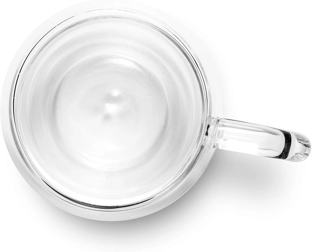 Clear 4Oz Double Walled Glass Espresso Cups with Handles L71590