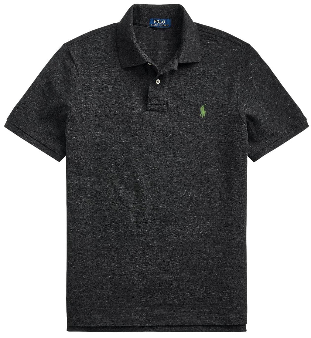 Men's Custom Slim Fit Polo Shirt Black Heather A857