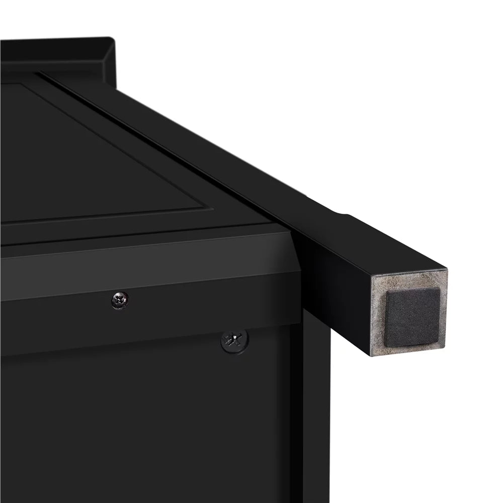 Black TV Stand with Power Outlet D42427