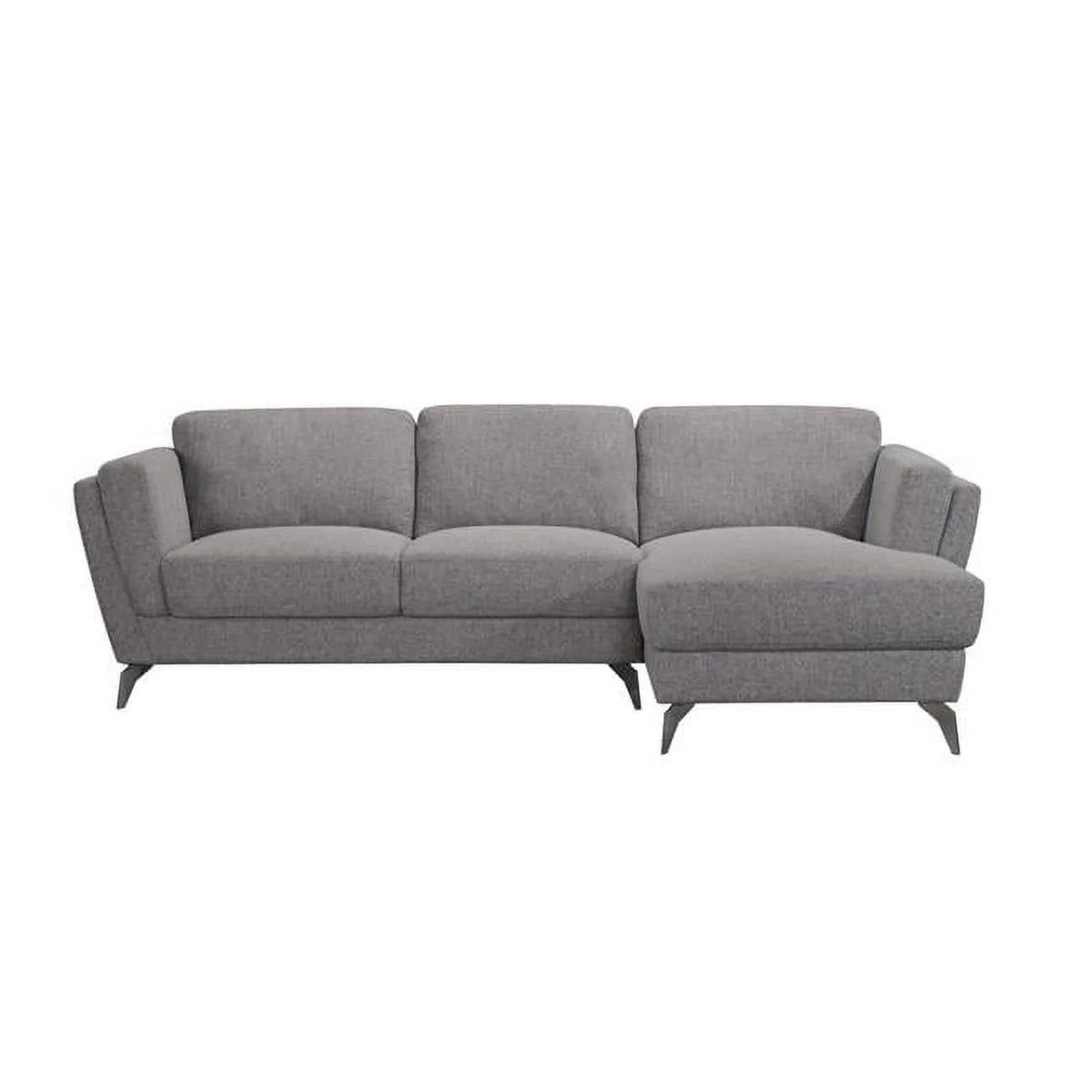 Gray Cotton Blend L-Shaped Sofa & Chaise C745